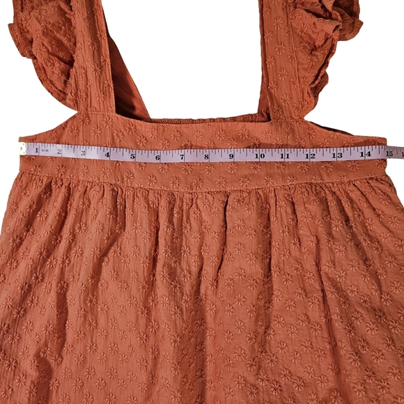 BB Dakota by Steve Madden Orange Lined Mini Dress, Square Neck, XS - Picture 12 of 13